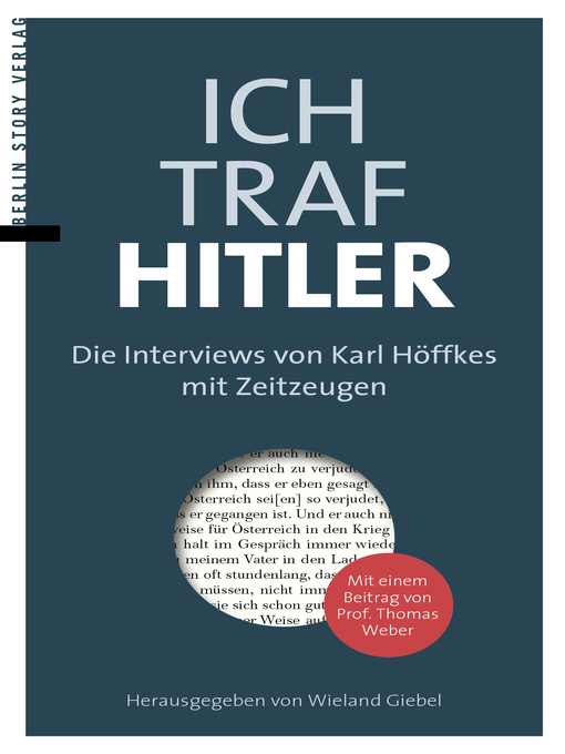 Title details for Ich traf Hitler by Wieland Giebel - Wait list